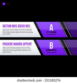 Vector banner template. Useful for web design, presentations and media. EPS10