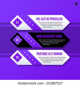 Vector banner template. Useful for web design, presentations and media. EPS10