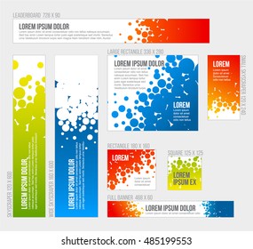 Vector Banner templates collection with abstract circle background