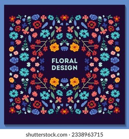 Vector banner templates set with doodles floral invitation cards