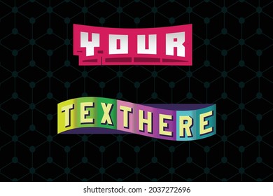 vector banner with text template typography in luxury abstract background