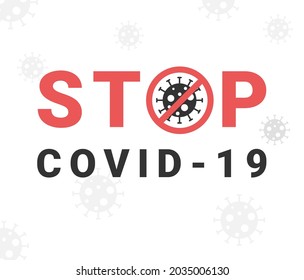 vector banner that says stop corona virus