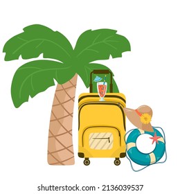 vector banner Trip to World. Travel to World. Vacation. Road trip. Tourism. Travel banner. Journey. Travelling illustration. Modern flat design