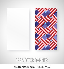 Vector banner with US flag decoration