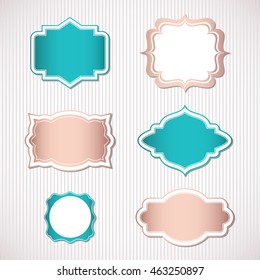 Vector banner, vintage frame. Vector template.