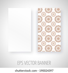 Vector banner with vintage style flowers decoration