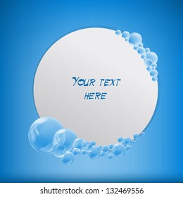 vector banner in water bubbles