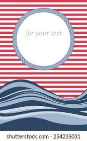 Vector banner with waves and place for your text