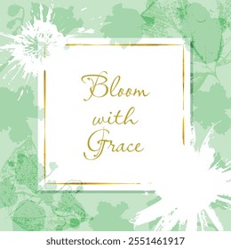 Vector banner with a white paper sheet on a color background. African violet silhouettes, textured leaves and flowers placed around. Vector Illustration for Banners, Posters, Cards, etc.