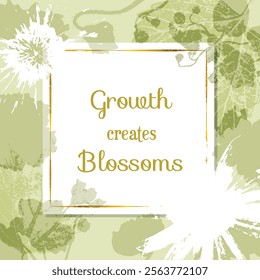 Vector banner with a white paper sheet on a color background. African violet silhouettes, textured leaves and flowers placed around. Vector Illustration for Banners, Posters, Cards, etc.