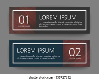 Vector banner with wooden texture