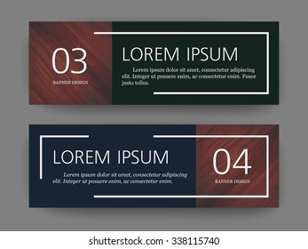 Vector banner with wooden texture