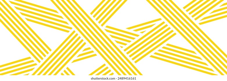 Vector banner with yellow ramen pattern on white background. Abstract pattern. vektor