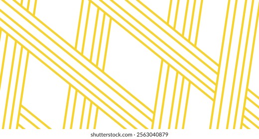 Vector banner with yellow ramen pattern on white background. Abstract pattern