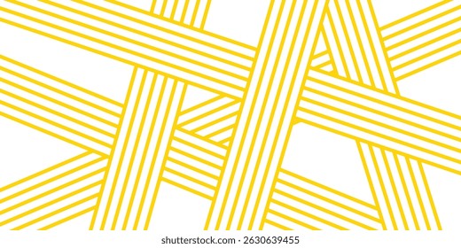 Vector banner with yellow ramen pattern on white background. Abstract pattern.