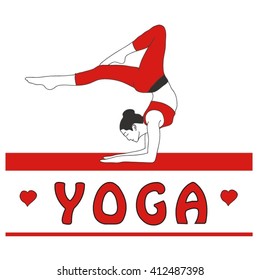 Vector banner  yoga