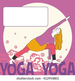 Vector banner  yoga