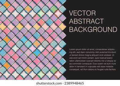 Vector banner for your projects. Sleek black background with abstract vibrant illustration: customizable space for text and buttons