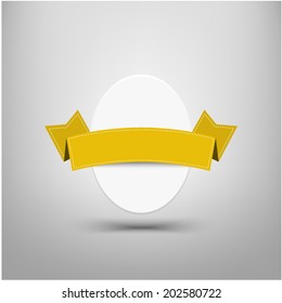Vector Banner.Gold Ribbon