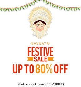 Vector banner,poster or flyer of Navratri celebration,grand discount offers.