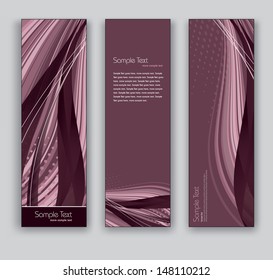 Vector Banners. Abstract Design. Set of Three.