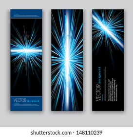 Vector Banners. Abstract Design. Set of Three.