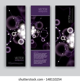 Vector Banners. Abstract Design. Set of Three.