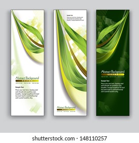 Vector Banners. Abstract Design. Set of Three.
