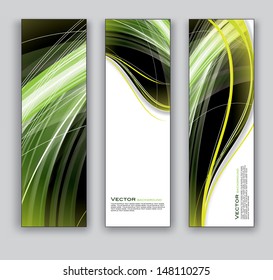 Vector Banners. Abstract Design. Set of Three.