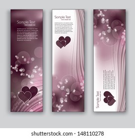 Vector Banners. Abstract Design. Set of Three.