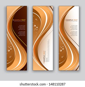 Vector Banners. Abstract Design. Set of Three.