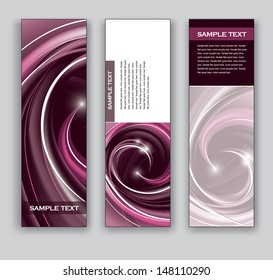 Vector Banners. Abstract Design. Set of Three.