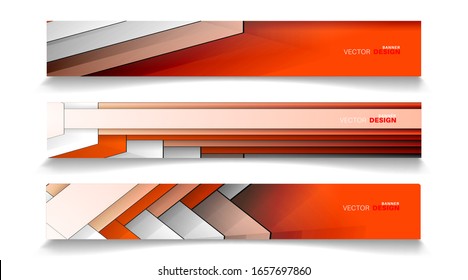 Vector banners arranged for your design, Abstract background illustration.