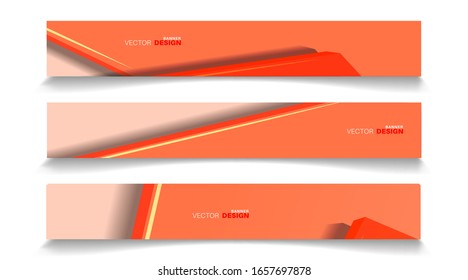 Vector banners arranged for your design, Abstract background illustration.