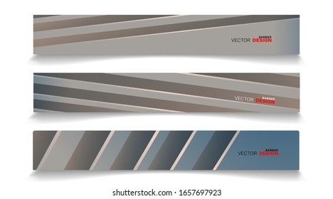 Vector banners arranged for your design, Abstract background illustration.
