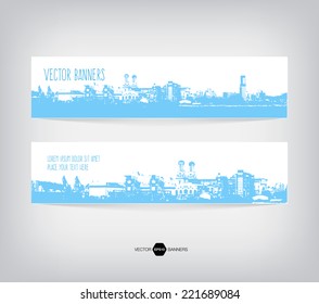 Vector banners with background