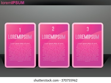 Vector banners for business design, progress, number option, step presentation