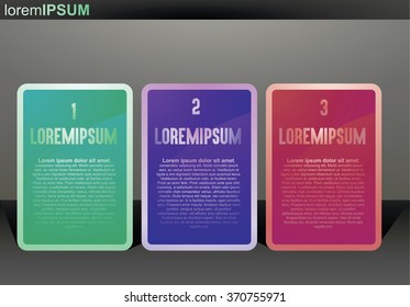 Vector banners for business design, progress, number option, step presentation