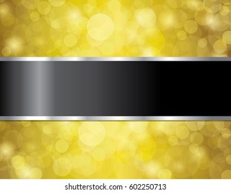 Vector banners and cards on gold background