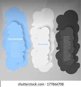 Vector banners and cloud.. Color set