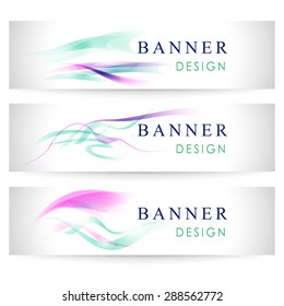 Vector banners collection with abstract multicolored backgrounds. Modern geometric elements patterns. Business design templates. 