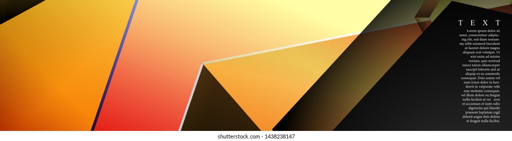 Vector banners with colorful hexagon backgrounds. suitable for any background. black blank space for your text