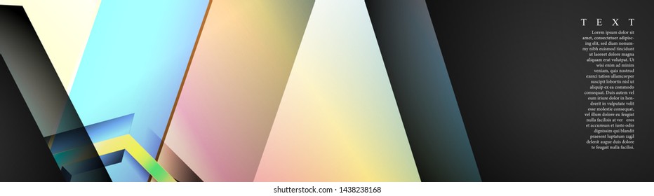 Vector banners with colorful hexagon backgrounds. suitable for any background. black blank space for your text