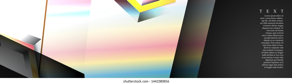 Vector banners with colorful hexagon backgrounds. suitable for any background. black blank space for your text