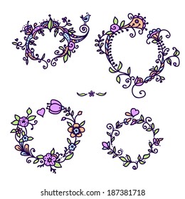 Vector banners design with flowers and place for text 