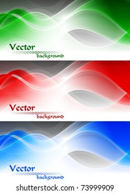 Vector banners with elegant vibrant waves. Eps 10