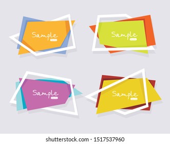 Vector banners flat design, can be used as text boxes, payment plans, online services, pricing table, websites and applications.