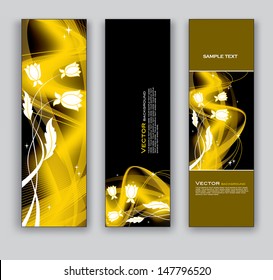 Vector Banners. Floral Design.