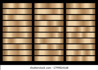 Vector Banners with gold and bronze rusty pitting gradient texture backgrounds. Website headers. Vector golden and beige mesh design for your banners, headers, footers, flyers, cards, posters, report