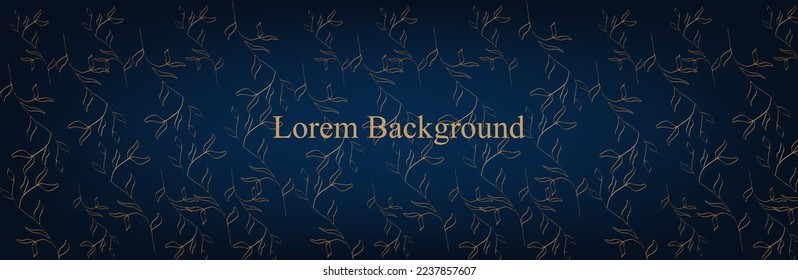 Vector banners with gold  leaves on a dark background. Exotic wallpaper. vector illustration. Luxury items.